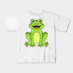 Cute Happy Frog River and Lake animal Kids T-Shirt